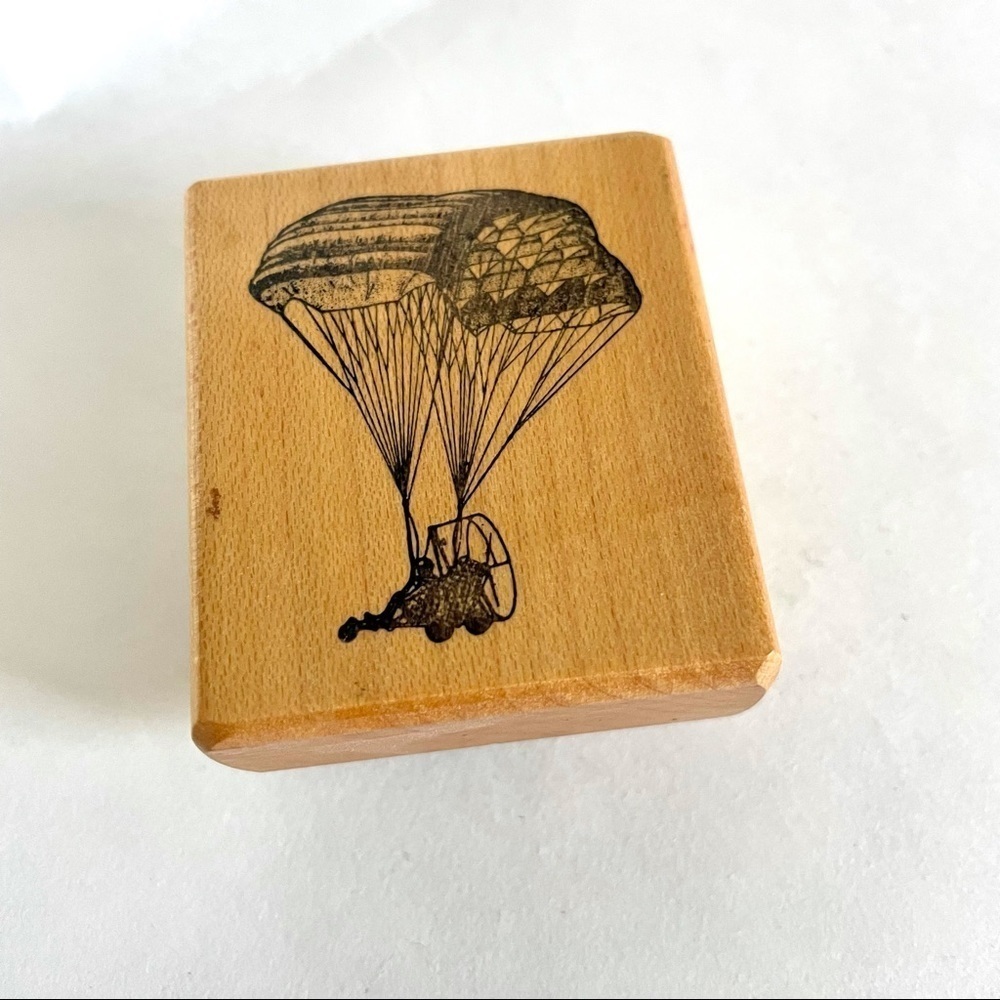 Paraplane Powered Parachute Rubber Stamp Crafting